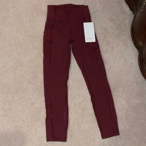 Burgundy LuLulemom Leggings